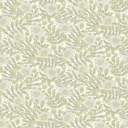 A-Street Prints Savanna Maggan Floral Wallpaper - Sage