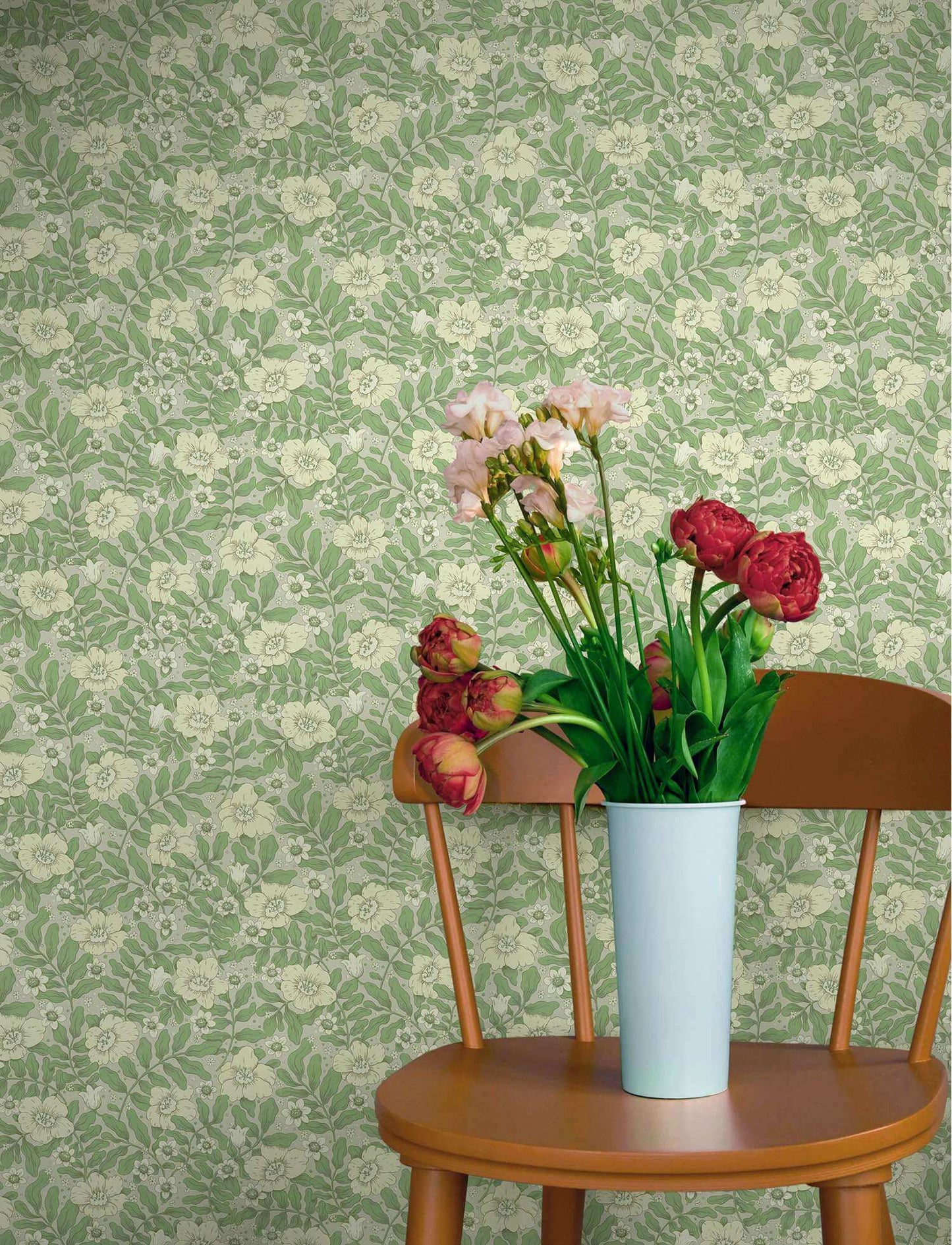 A-Street Prints Savanna Maggan Floral Wallpaper Sample - Jade
