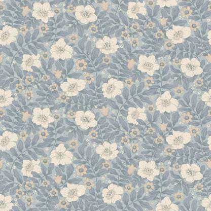 A-Street Prints Savanna Maggan Floral Wallpaper - Blue