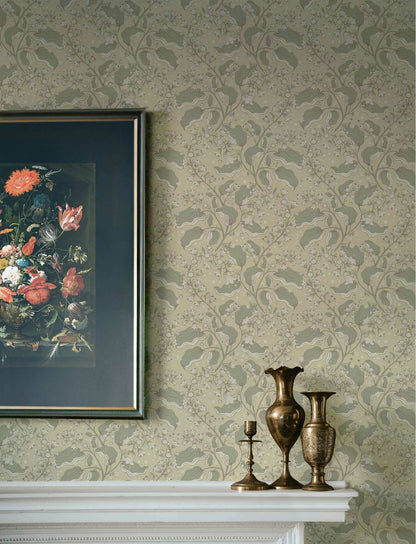 A-Street Prints Savanna Syren Floral Wallpaper Sample - Light Green