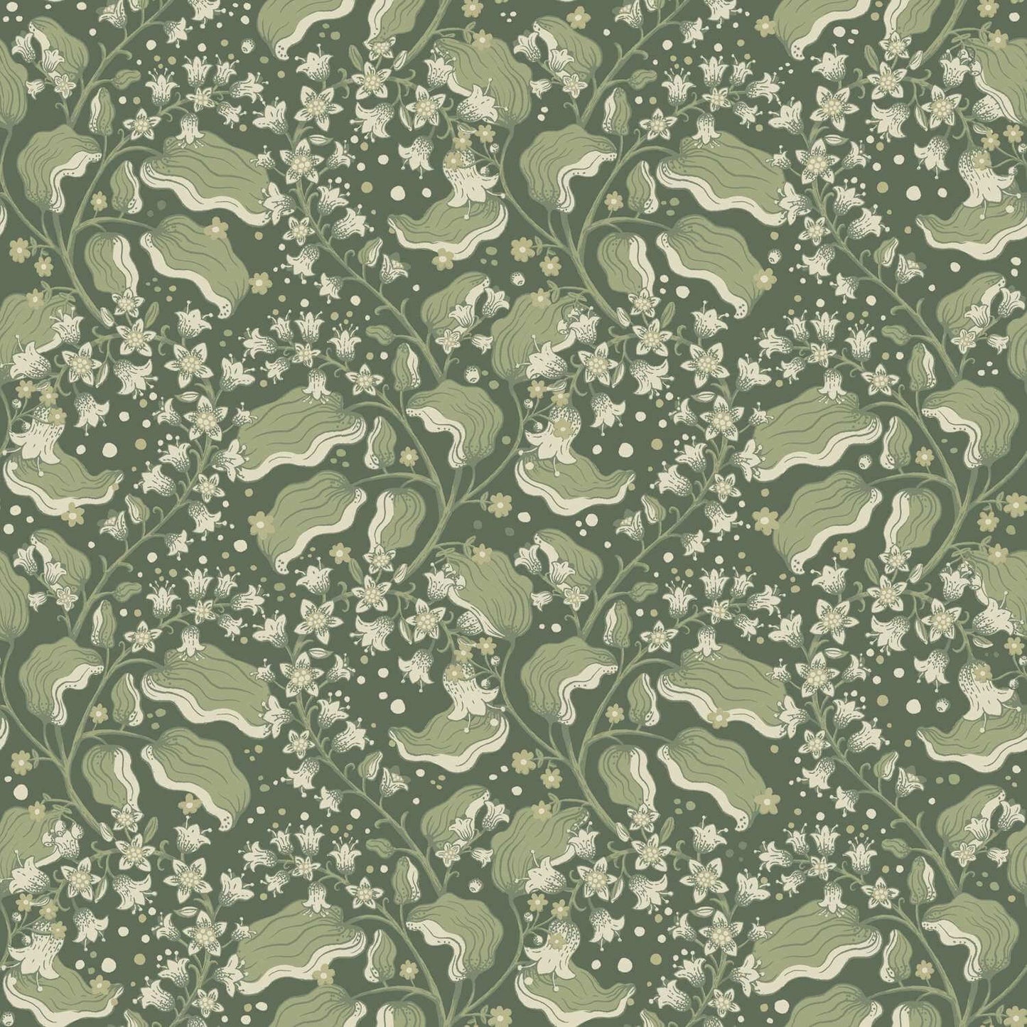 A-Street Prints Savanna Syren Floral Wallpaper - Evergreen