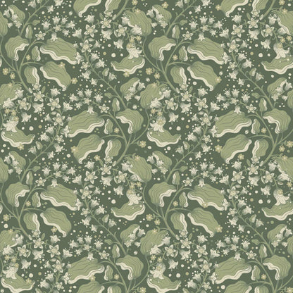 A-Street Prints Savanna Syren Floral Wallpaper - Evergreen