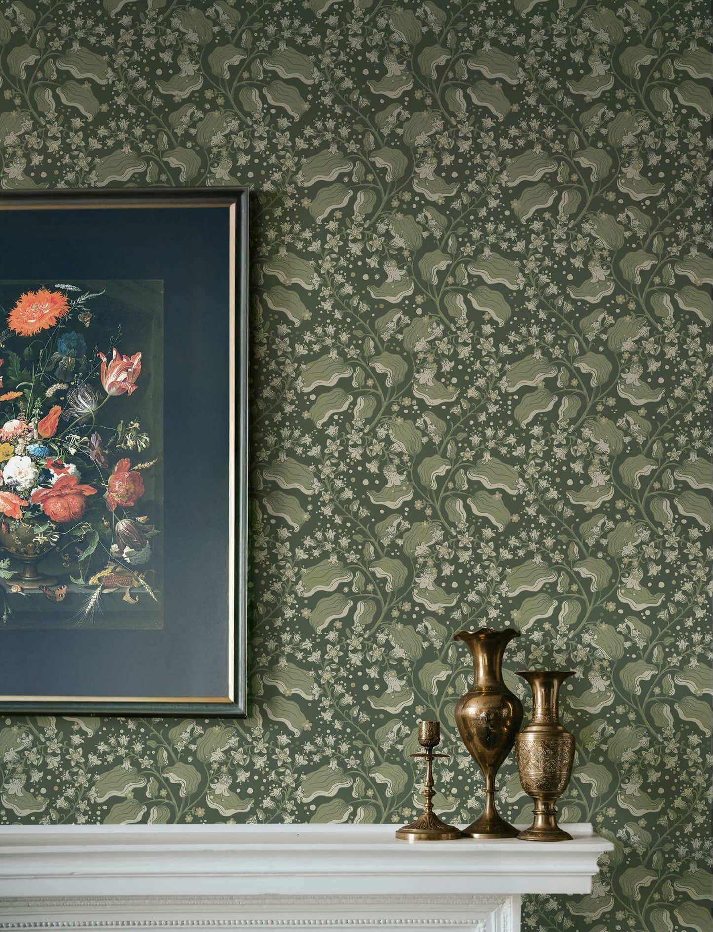 A-Street Prints Savanna Syren Floral Wallpaper - Evergreen