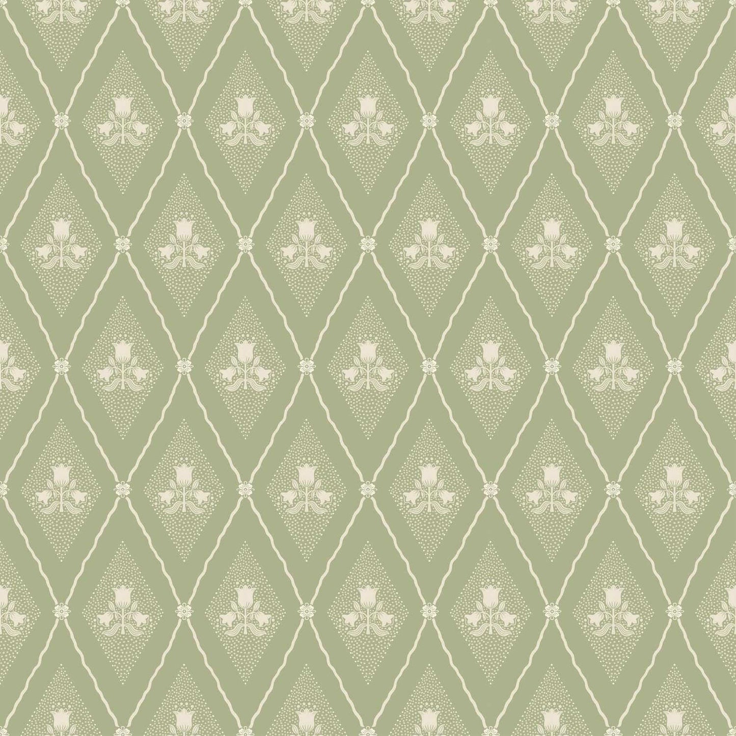 A-Street Prints Savanna Alma Diamond Wallpaper Sample - Moss