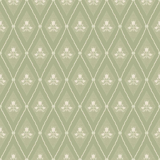 A-Street Prints Savanna Alma Diamond Wallpaper - Moss