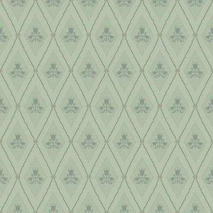 A-Street Prints Savanna Alma Diamond Wallpaper Sample - Mint