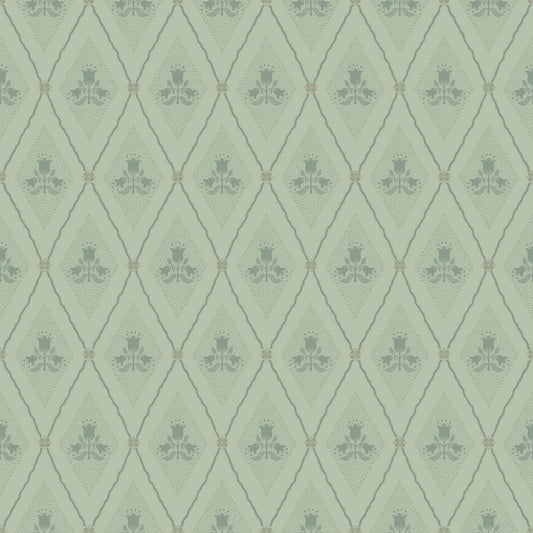 A-Street Prints Savanna Alma Diamond Wallpaper - Mint