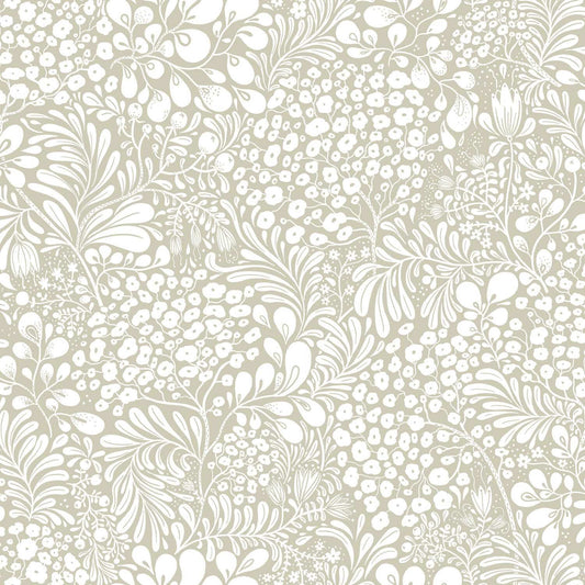 A-Street Prints Savanna Siv Botanical Wallpaper - Dark Grey