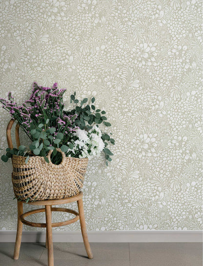 A-Street Prints Savanna Siv Botanical Wallpaper Sample - Dark Grey