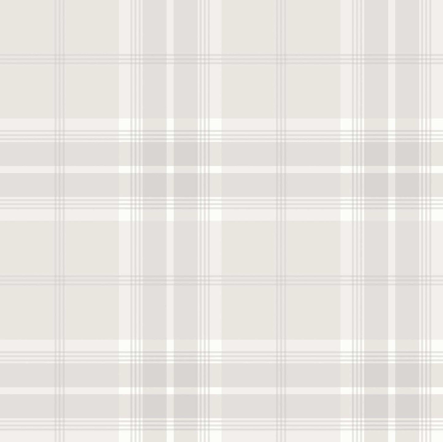 A-Street Prints Savanna Emma Plaid Wallpaper Sample - Dove
