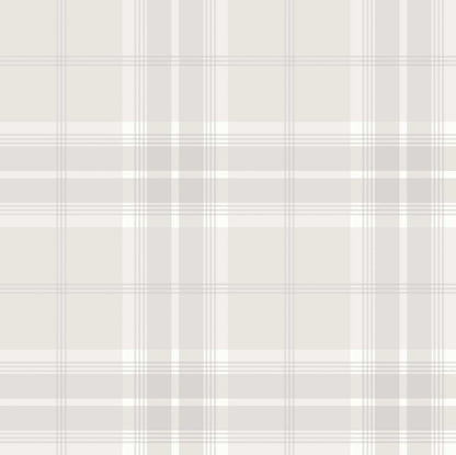 A-Street Prints Savanna Emma Plaid Wallpaper Sample - Dove