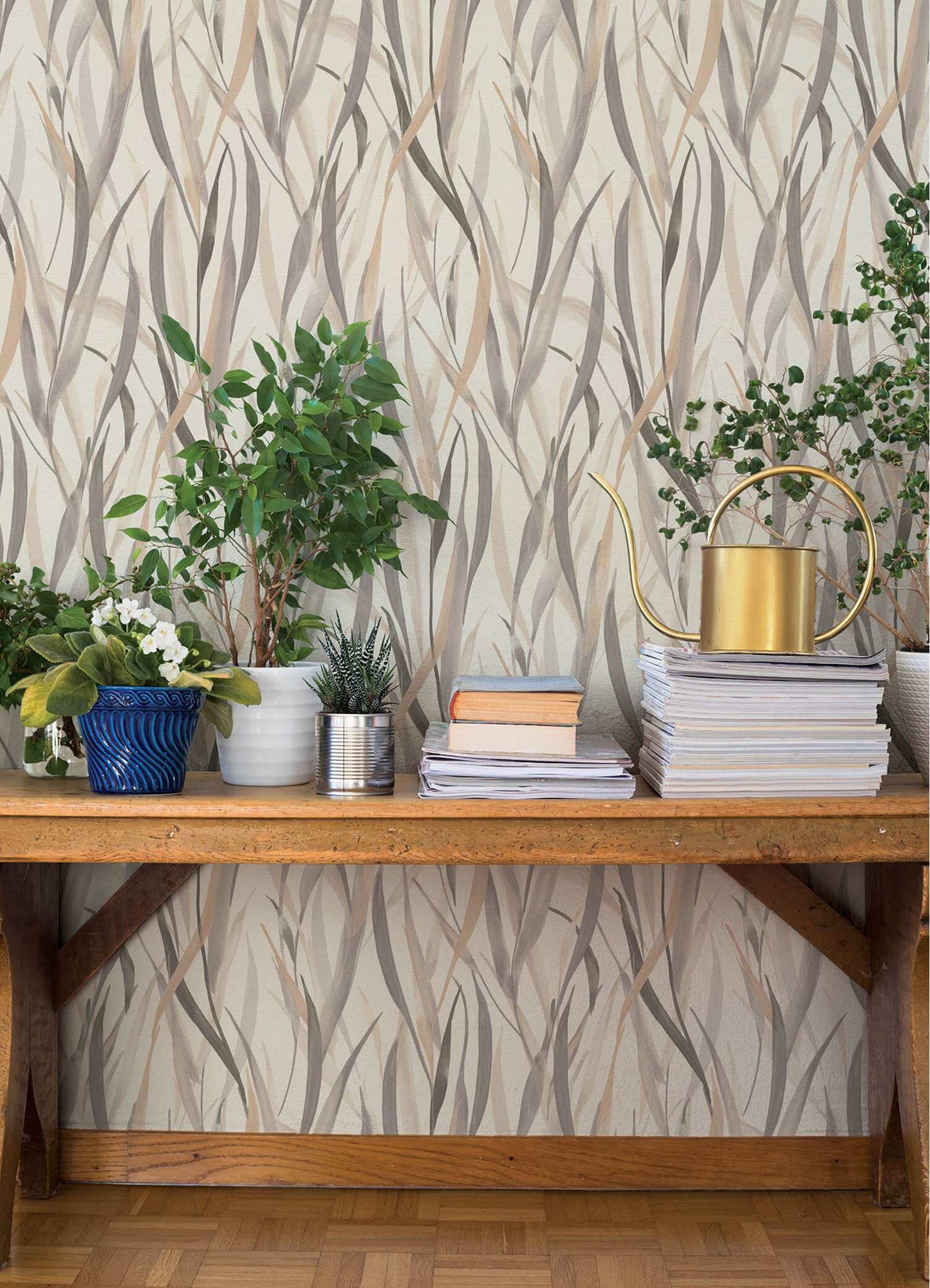 A-Street Prints Springhill Willoughby Wallpaper Sample - Neutral