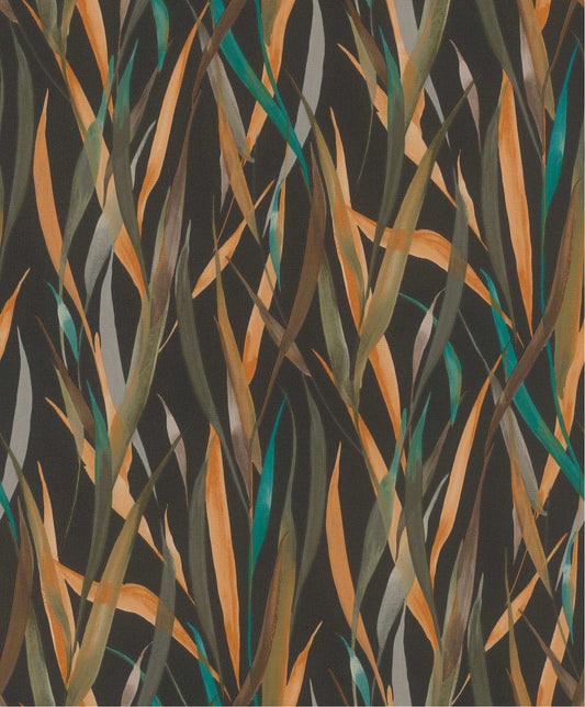 A-Street Prints Springhill Willoughby Fronds Wallpaper - Black