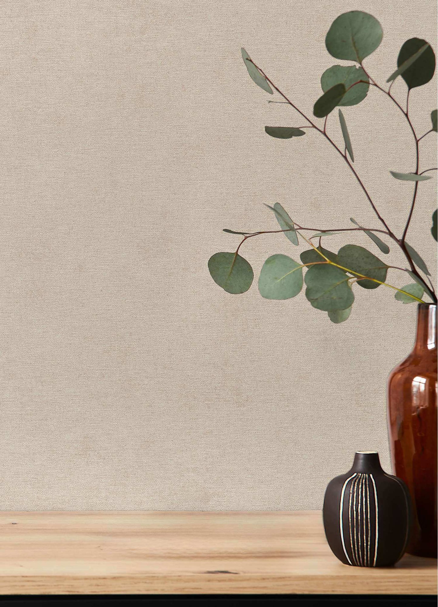 A-Street Prints Springhill Cullen Faux Linen Wallpaper - Mauve