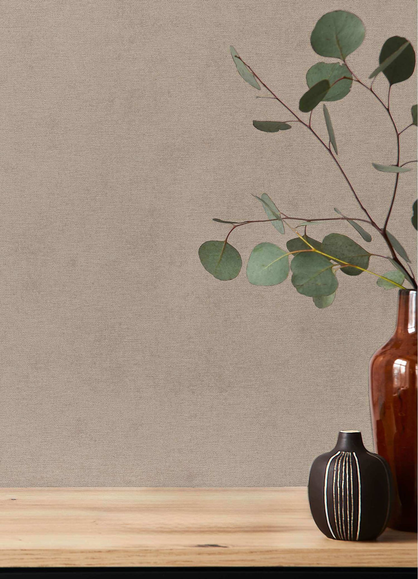 A-Street Prints Springhill Cullen Faux Linen Wallpaper - Light Brown