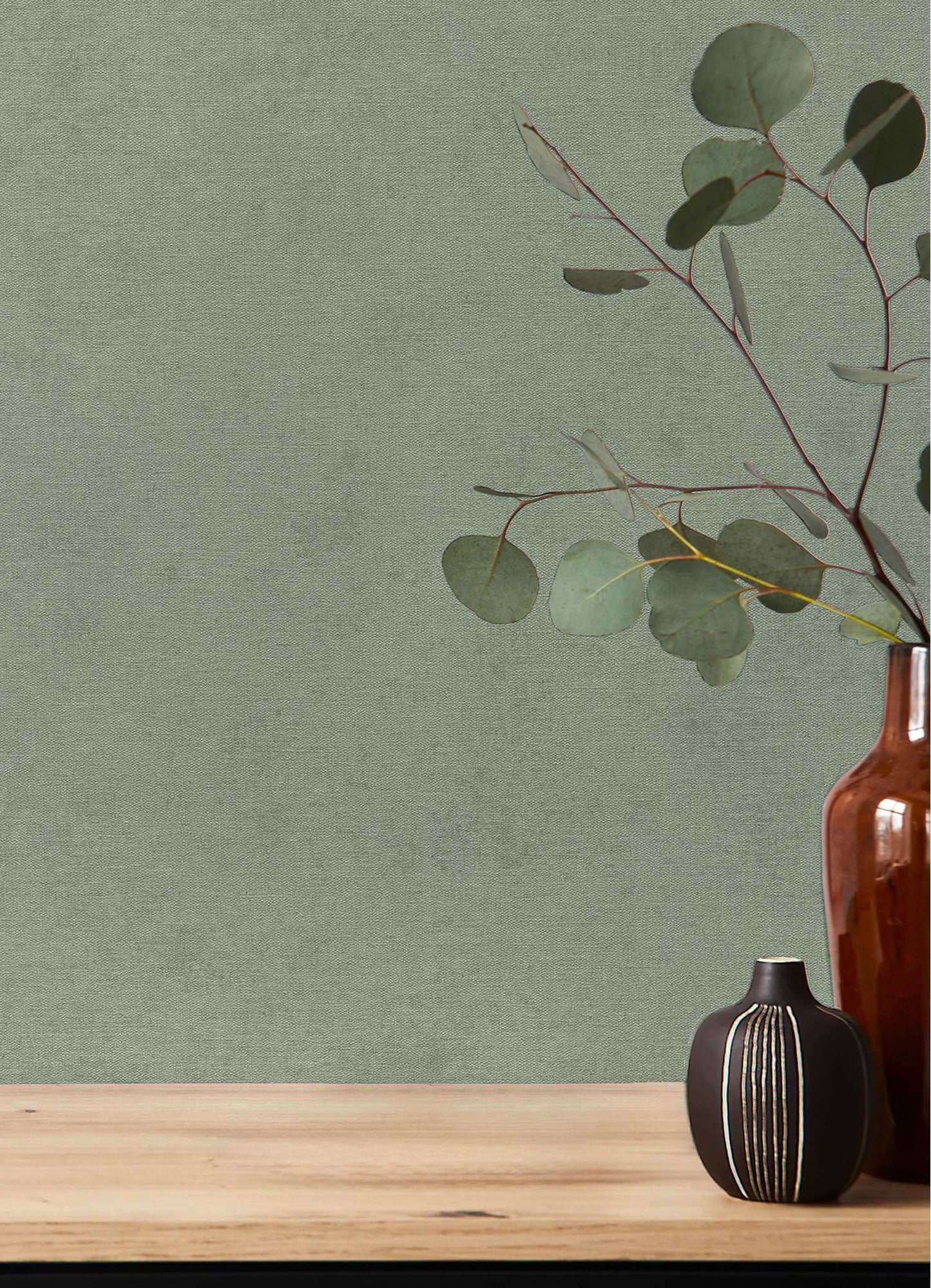 A-Street Prints Springhill Cullen Faux Linen Wallpaper - Sage