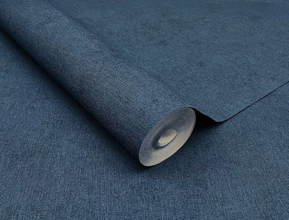 A-Street Prints Springhill Cullen Faux Linen Wallpaper - Navy