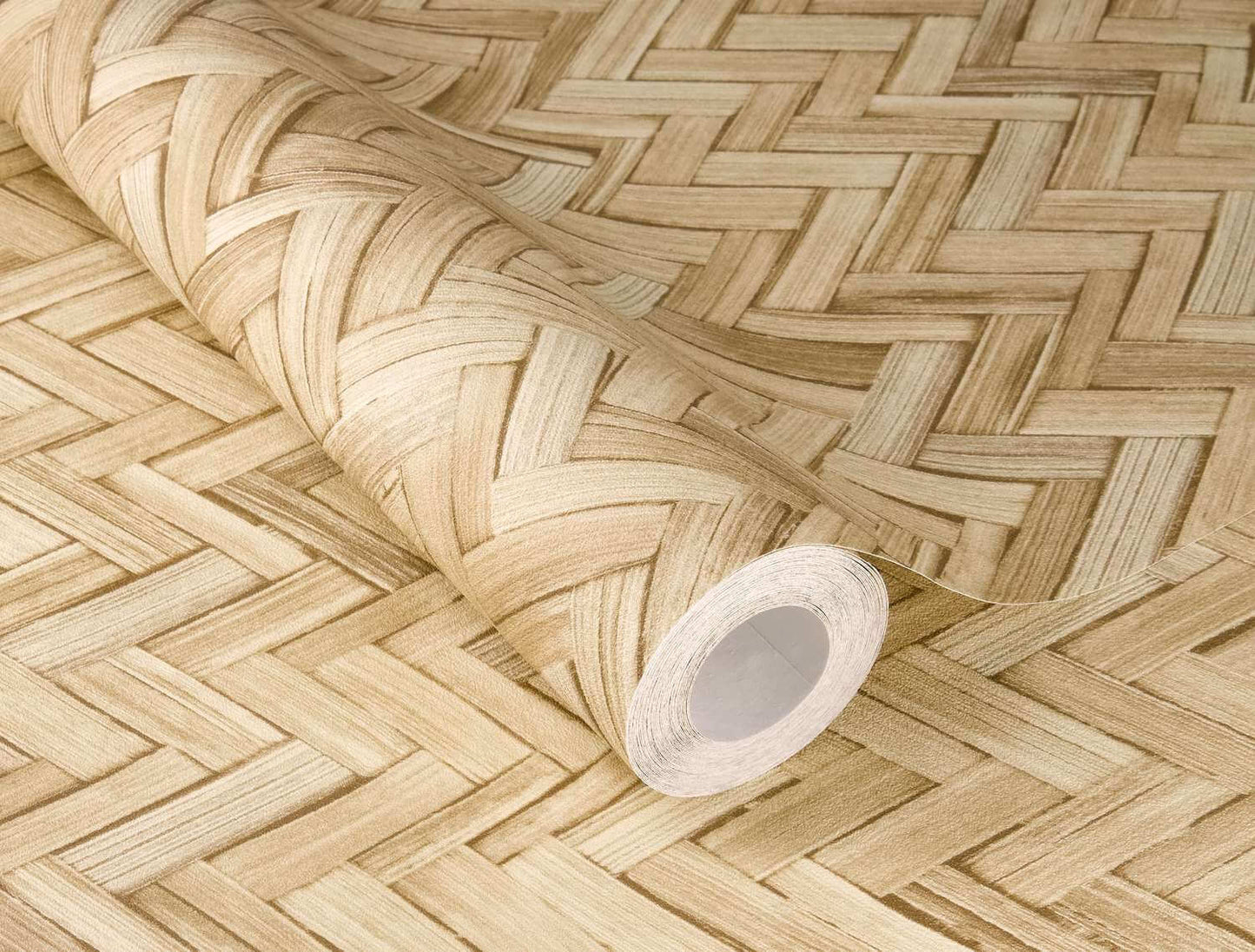 A-Street Prints Springhill Ellery Herringbone Wallpaper - Wheat