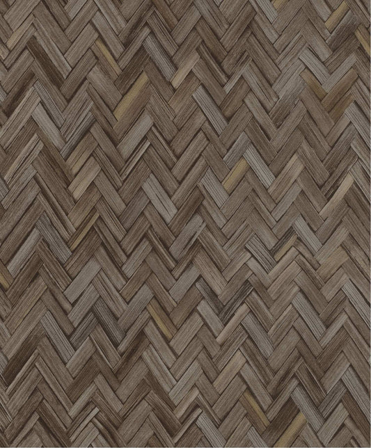 A-Street Prints Springhill Ellery Herringbone Wallpaper - Charcoal
