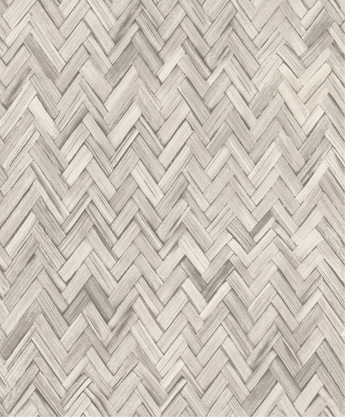 A-Street Prints Springhill Ellery Herringbone Wallpaper - Light Grey