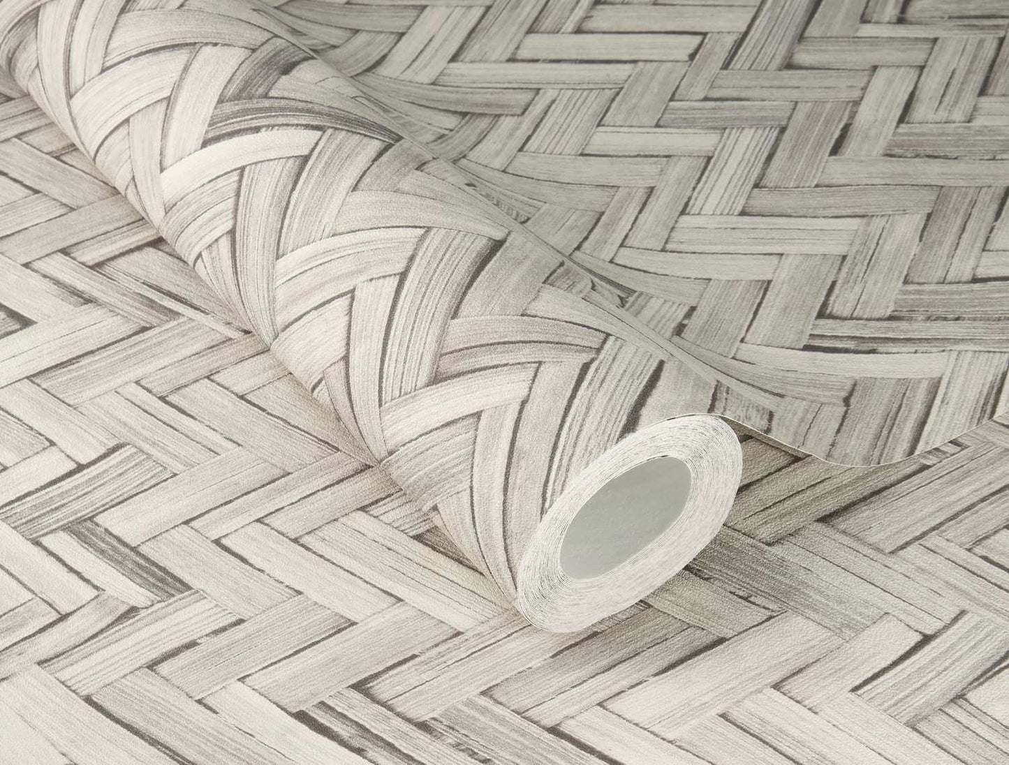 A-Street Prints Springhill Ellery Herringbone Wallpaper - Light Grey