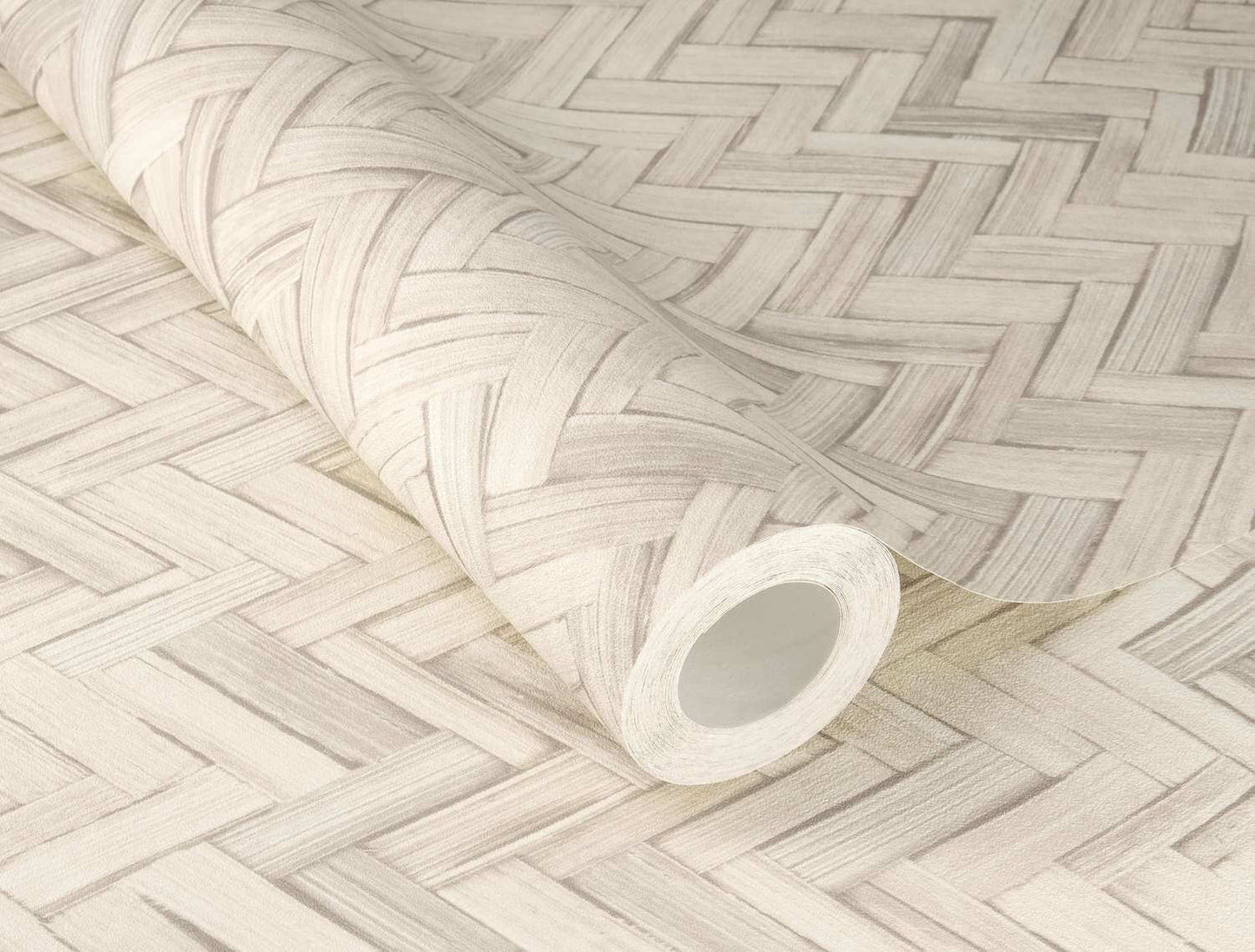 A-Street Prints Springhill Ellery Herringbone Wallpaper - Beige