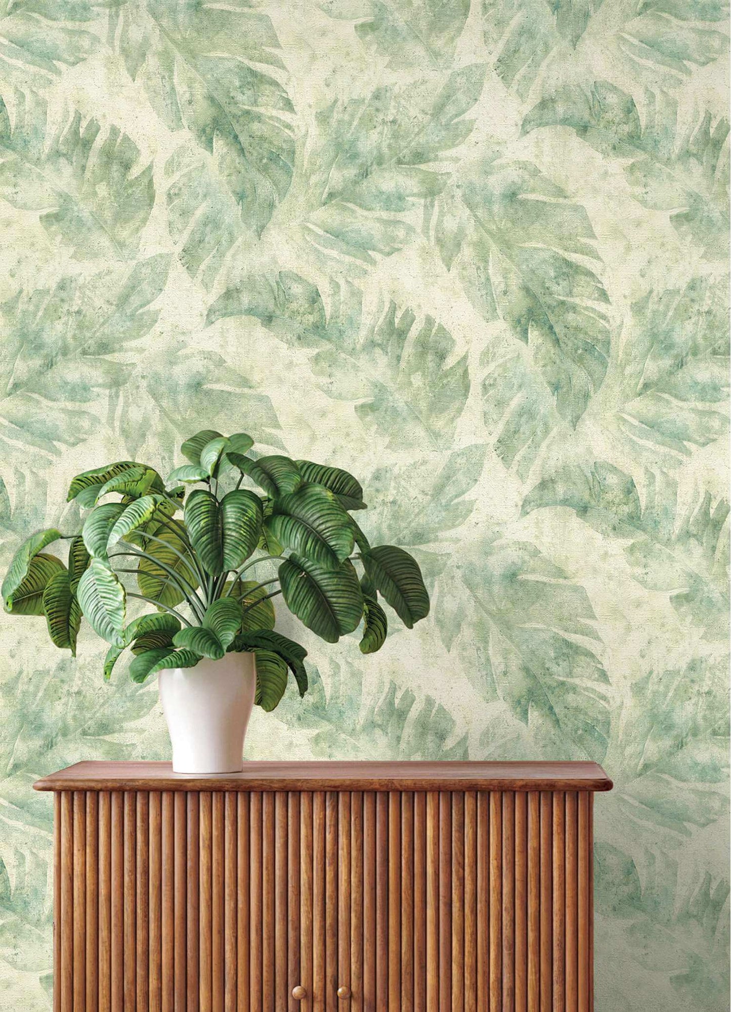 A-Street Prints Springhill Sanne Palm Wallpaper Sample - Green