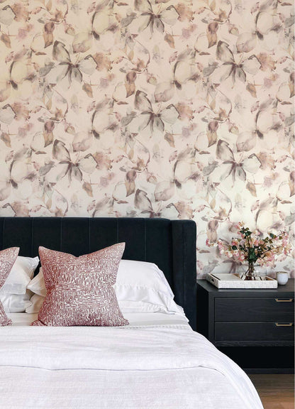 A-Street Prints Springhill Liliana Floral Wallpaper Sample - Neutral