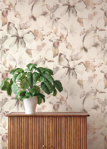 A-Street Prints Springhill Liliana Floral Wallpaper Sample - Neutral