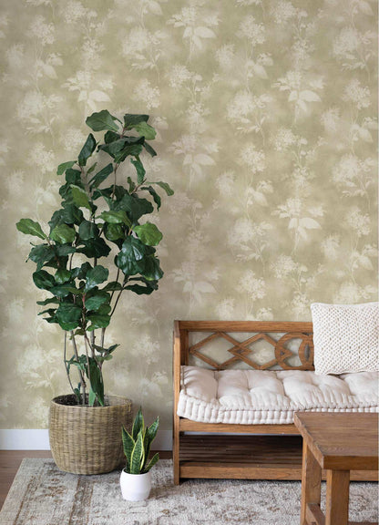 A-Street Prints Springhill Izara Wallpaper Sample - Light Green