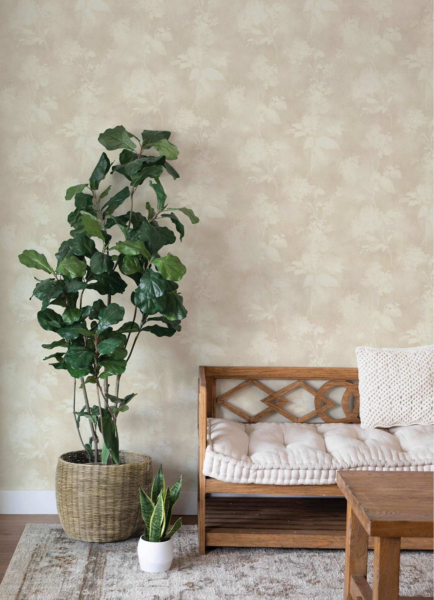 A-Street Prints Springhill Izara Wallpaper Sample - Beige
