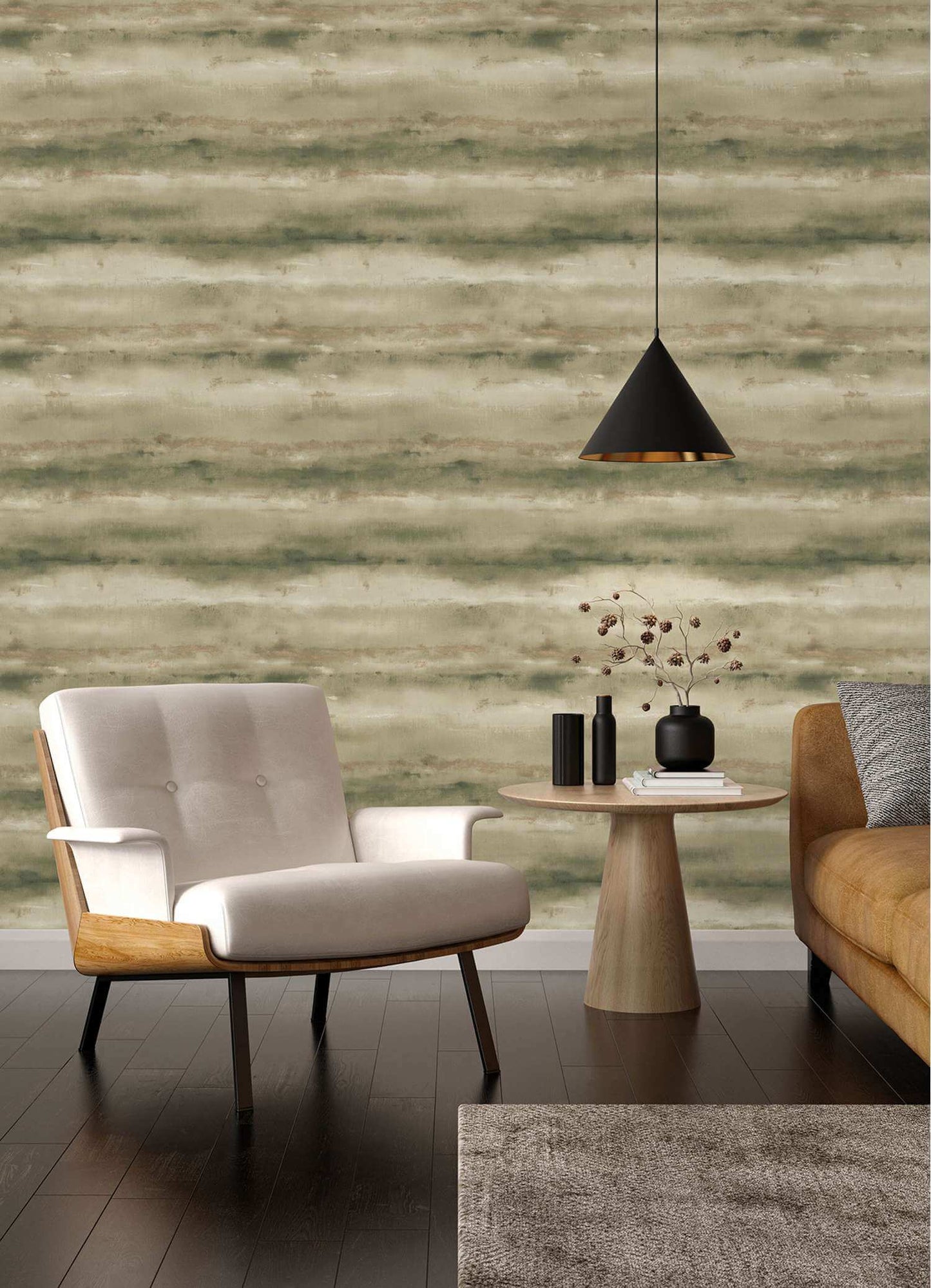 A-Street Prints Springhill Ayla Abstract Wallpaper - Green