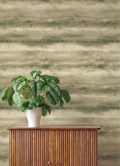 A-Street Prints Springhill Ayla Abstract Wallpaper - Green