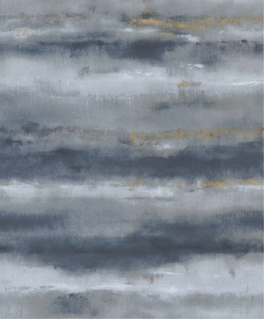A-Street Prints Springhill Ayla Abstract Wallpaper - Indigo