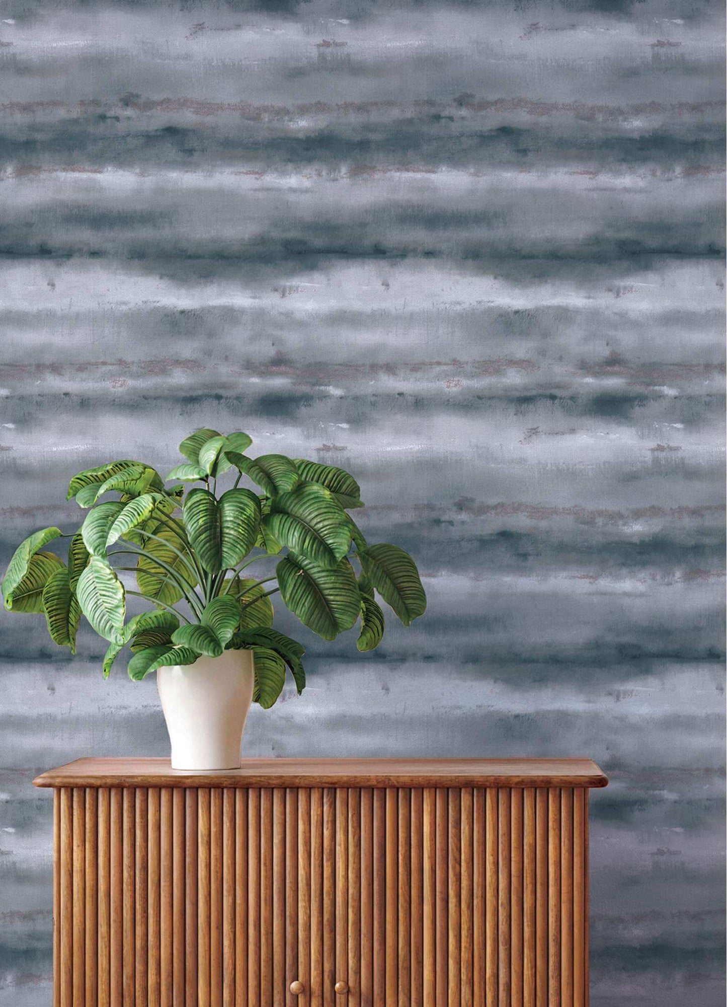 A-Street Prints Springhill Ayla Abstract Wallpaper - Indigo