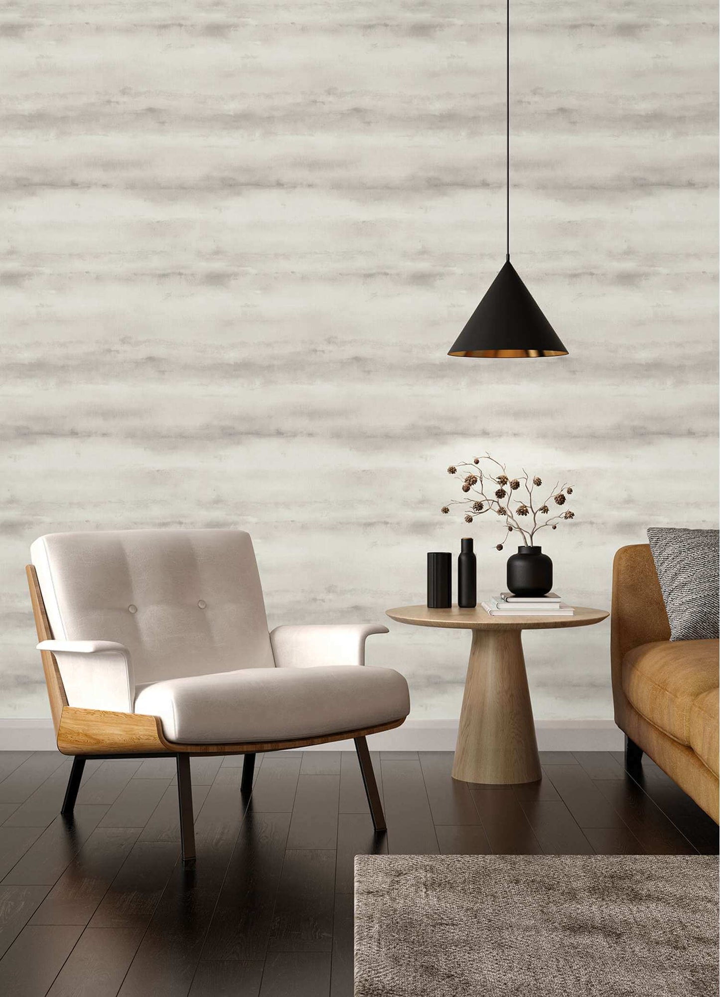 A-Street Prints Springhill Ayla Abstract Wallpaper - Grey