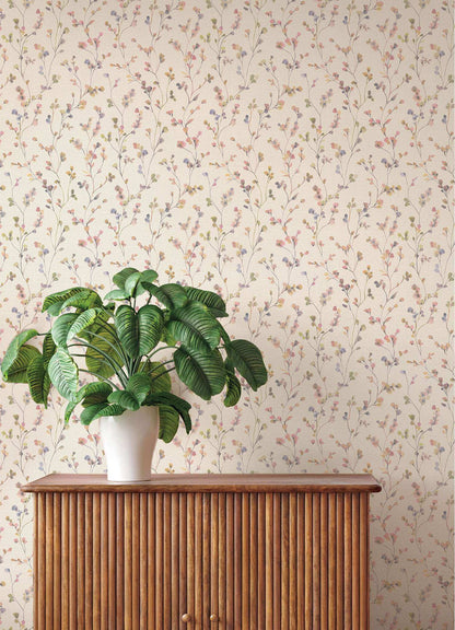 A-Street Prints Springhill Romy Wallpaper Sample - Pink