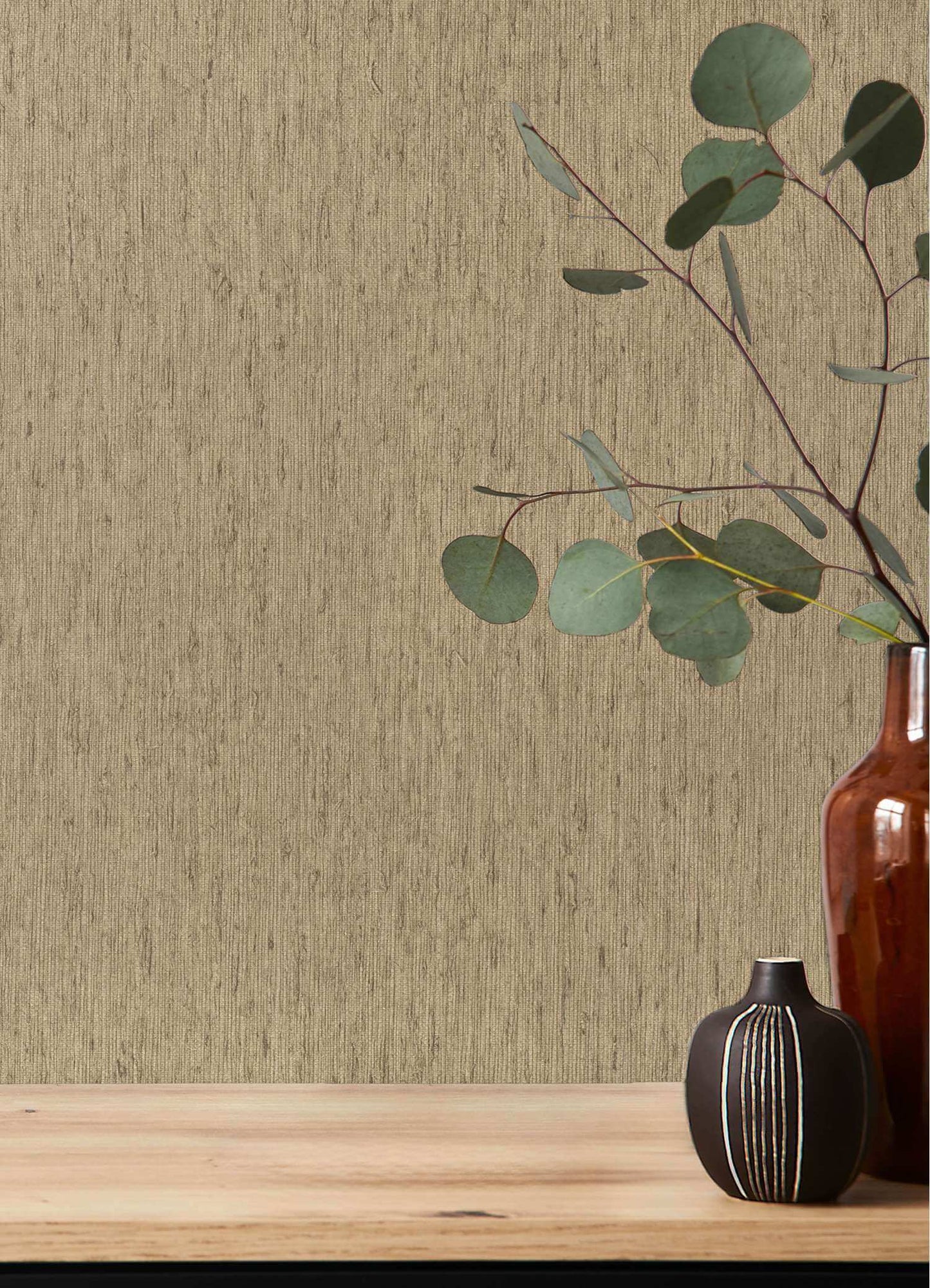 A-Street Prints Springhill Roison Birch Bark Wallpaper Sample - Khaki