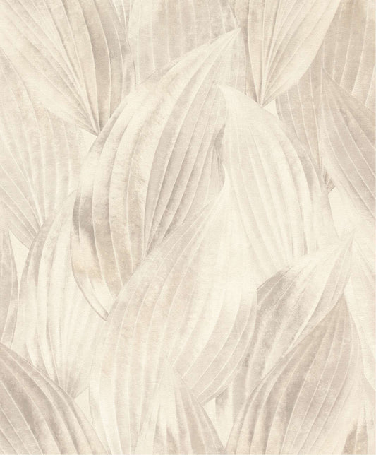 A-Street Prints Springhill Melora Leaf Wallpaper - Light Grey