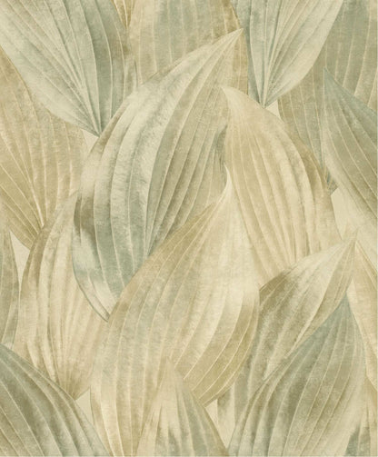 A-Street Prints Springhill Melora Leaf Wallpaper Sample - Green