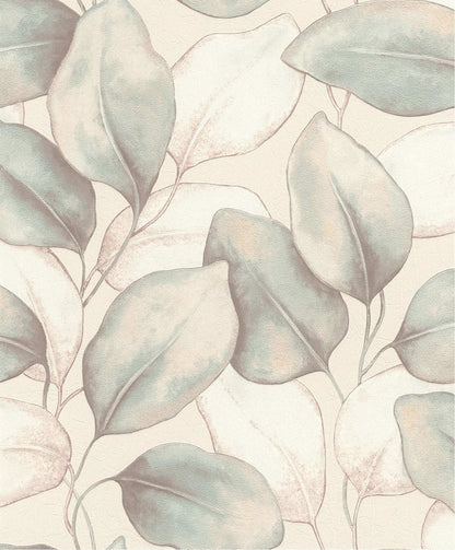 A-Street Prints Springhill Evanthe Vine Wallpaper - Aqua