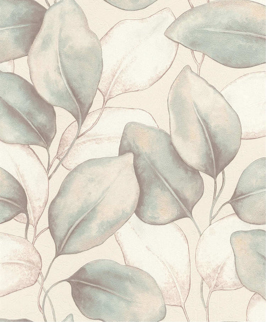 A-Street Prints Springhill Evanthe Vine Wallpaper - Aqua