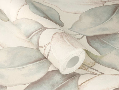 A-Street Prints Springhill Evanthe Vine Wallpaper - Aqua