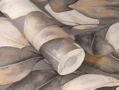 A-Street Prints Springhill Evanthe Vine Wallpaper - Charcoal