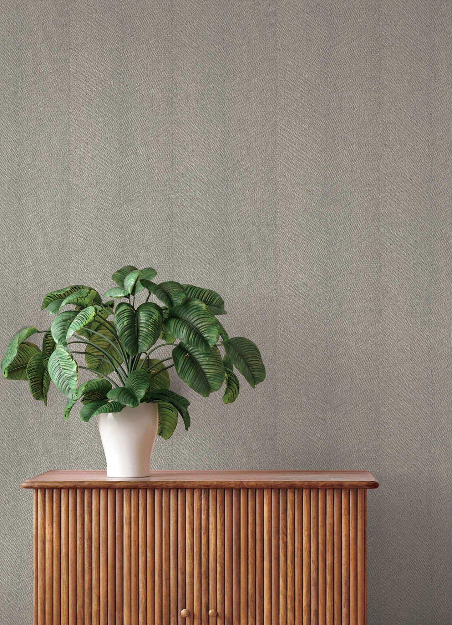A-Street Prints Springhill Ione Chevron Wallpaper Sample - Grey
