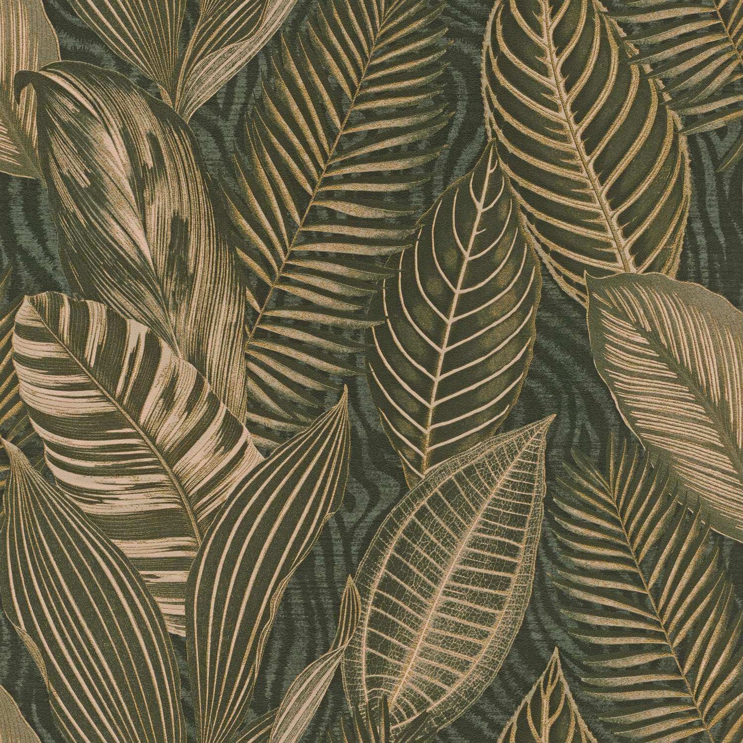 A-Street Prints Springhill Acacius Tropical Wallpaper - Dark Green
