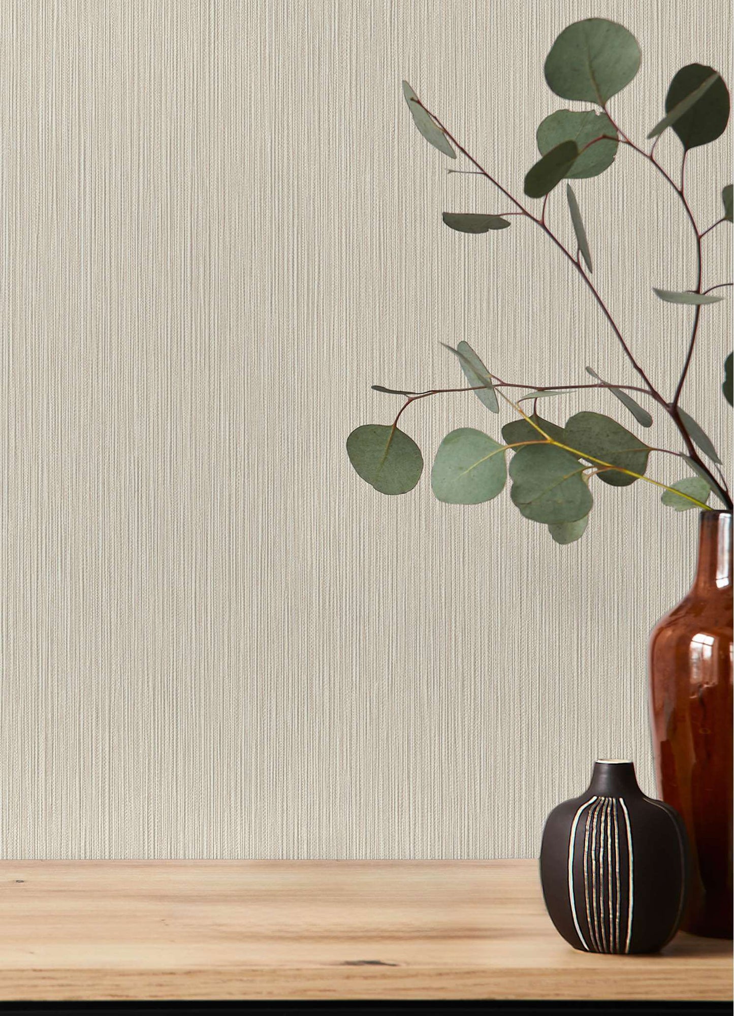 A-Street Prints Springhill Oren Striations Wallpaper Sample - Ash