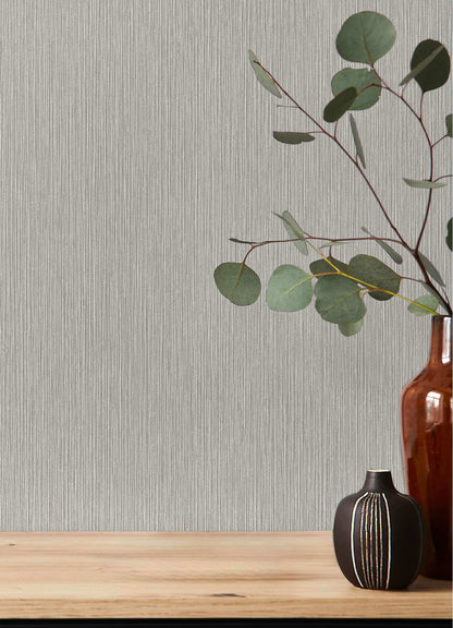 A-Street Prints Springhill Oren Striations Wallpaper Sample - Grey