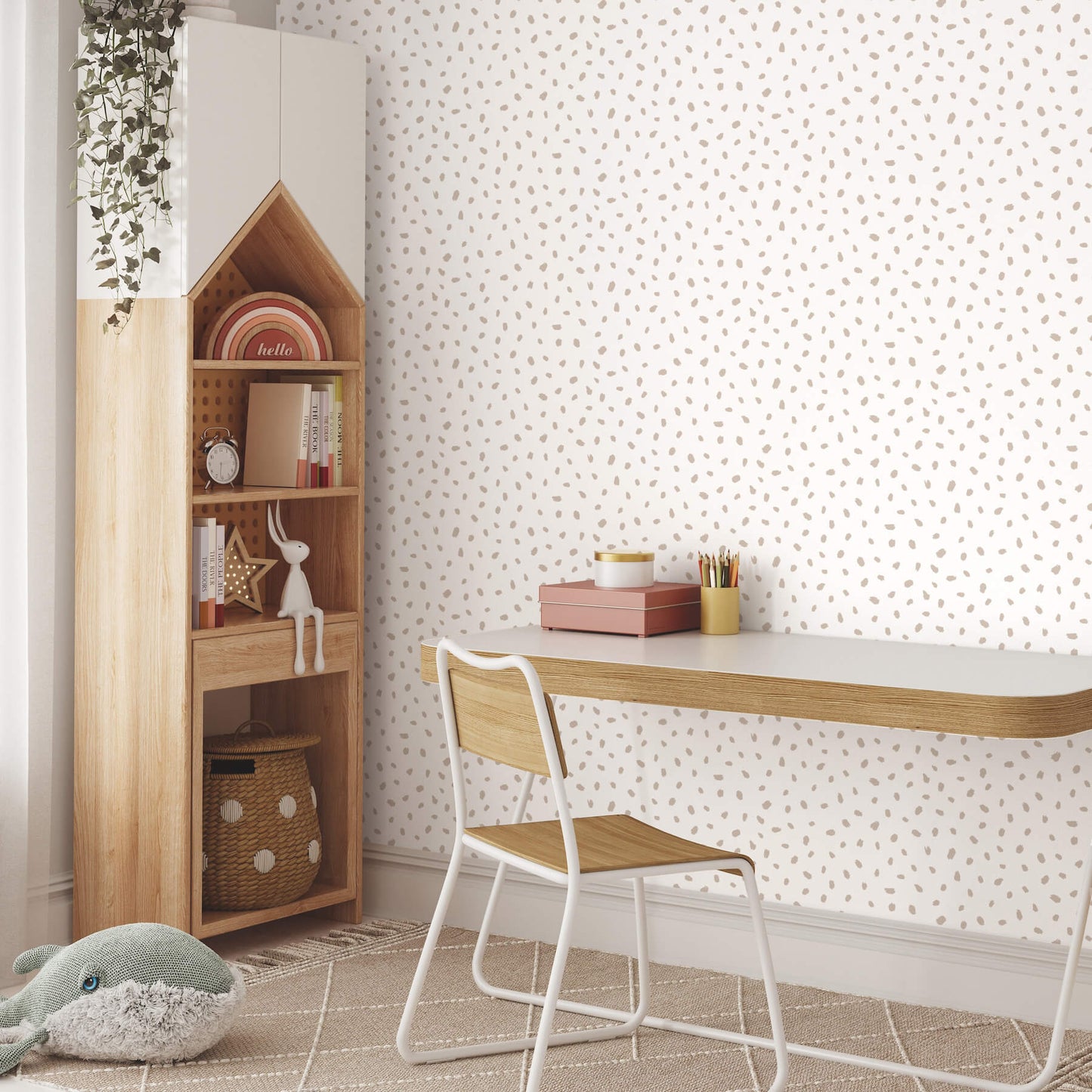 Advantage World of Imagination Polka Dot Wallpaper - Taupe