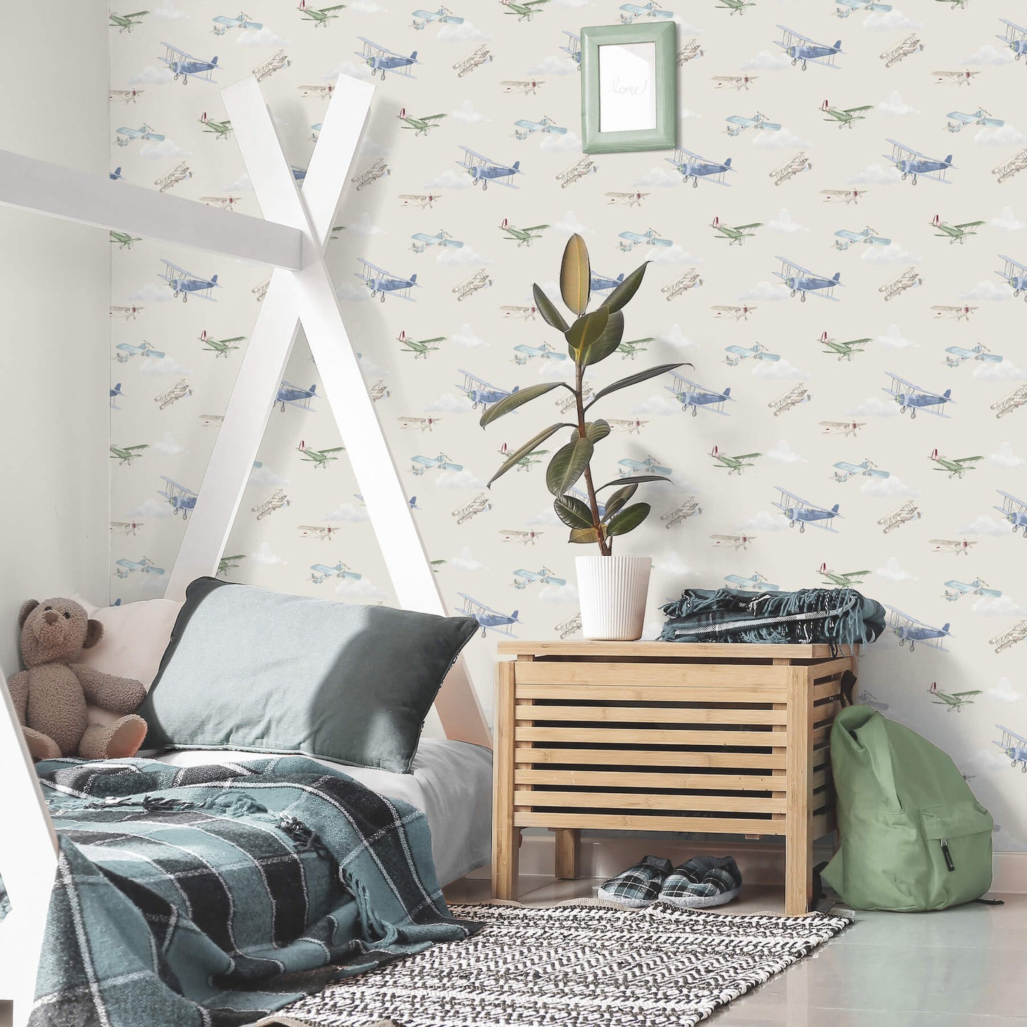 Advantage World of Imagination Aeroplanes Wallpaper - Beige